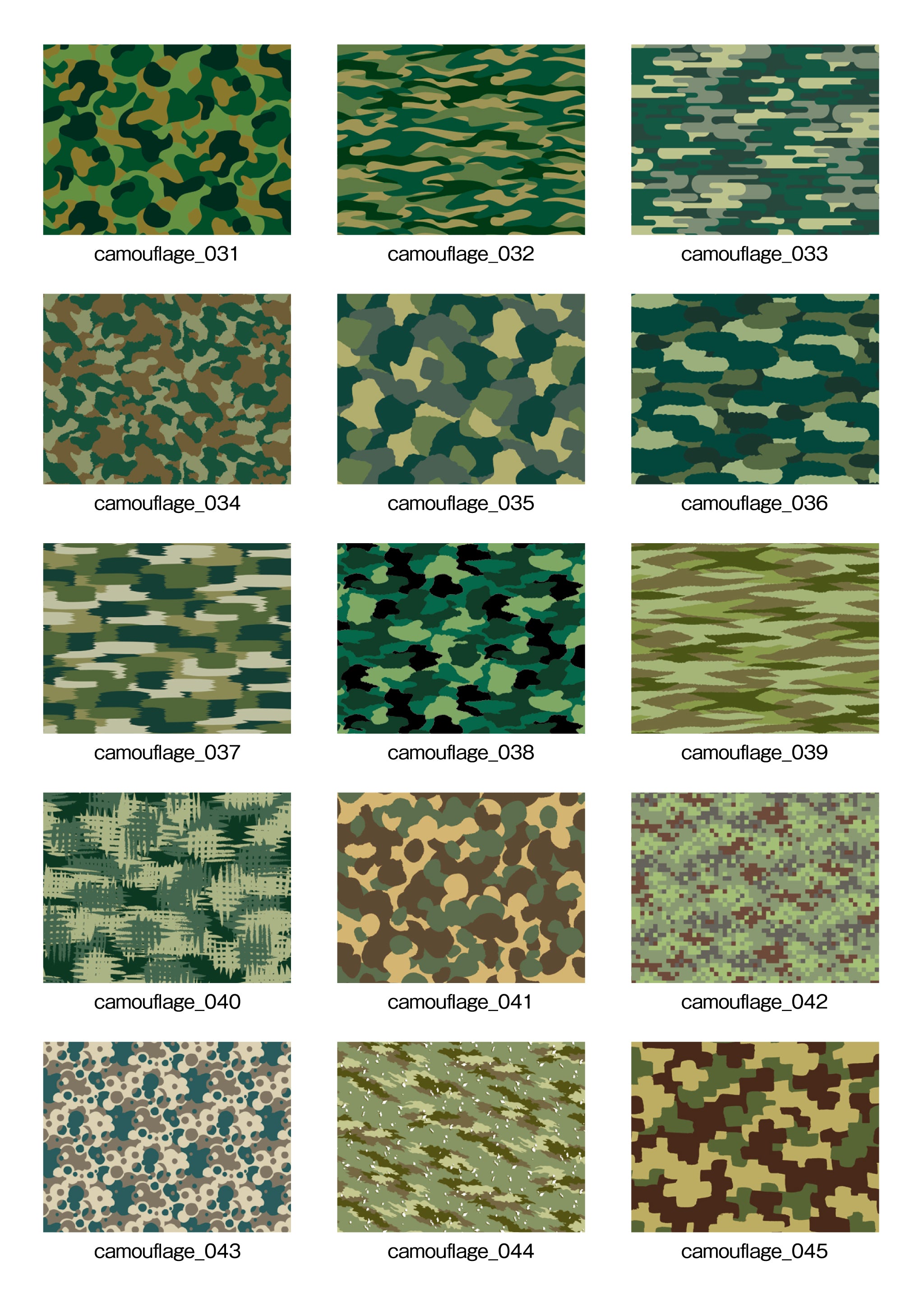 「Pattern Collection」3.Camouflage【カモフラージュ】