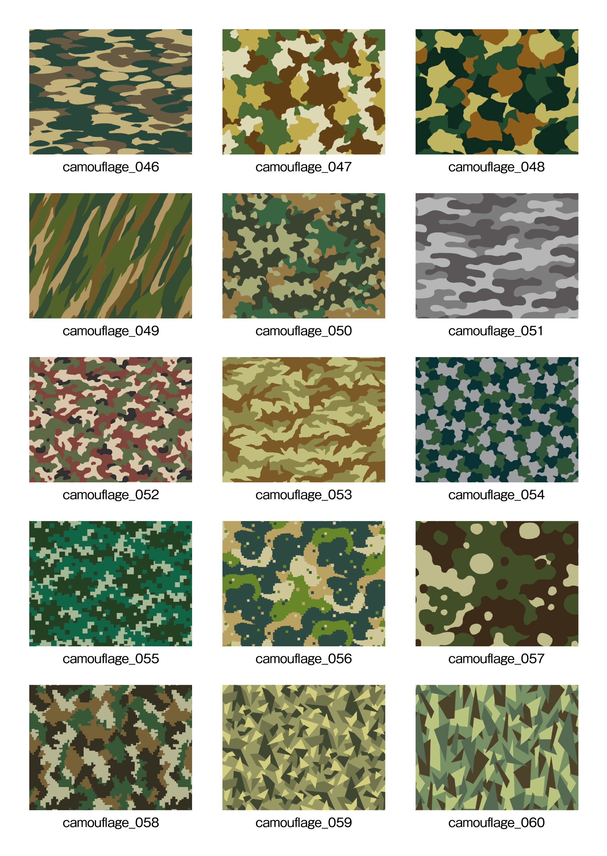 「Pattern Collection」3.Camouflage【カモフラージュ】