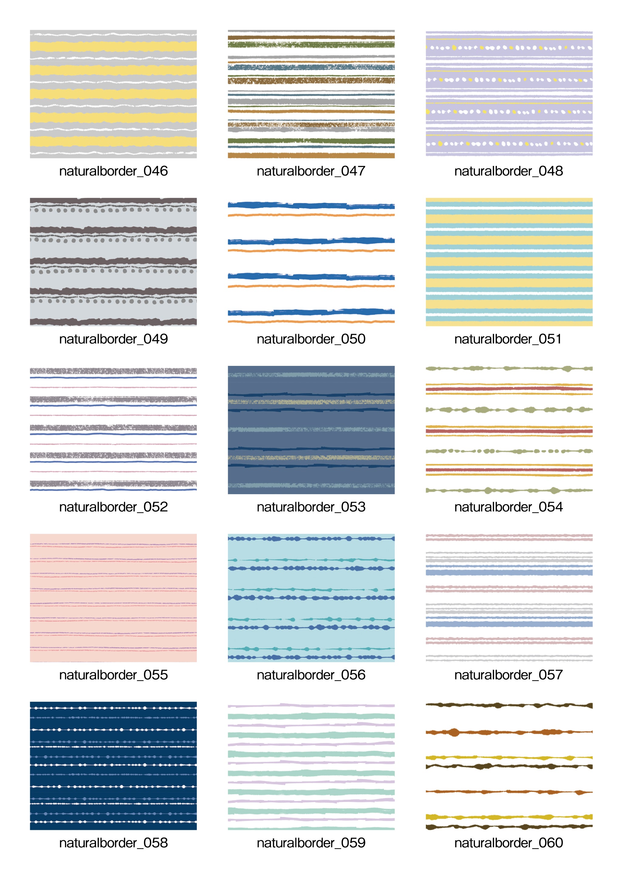 「Pattern Collection」9.Natural Border【ナチュラル ボーダー】