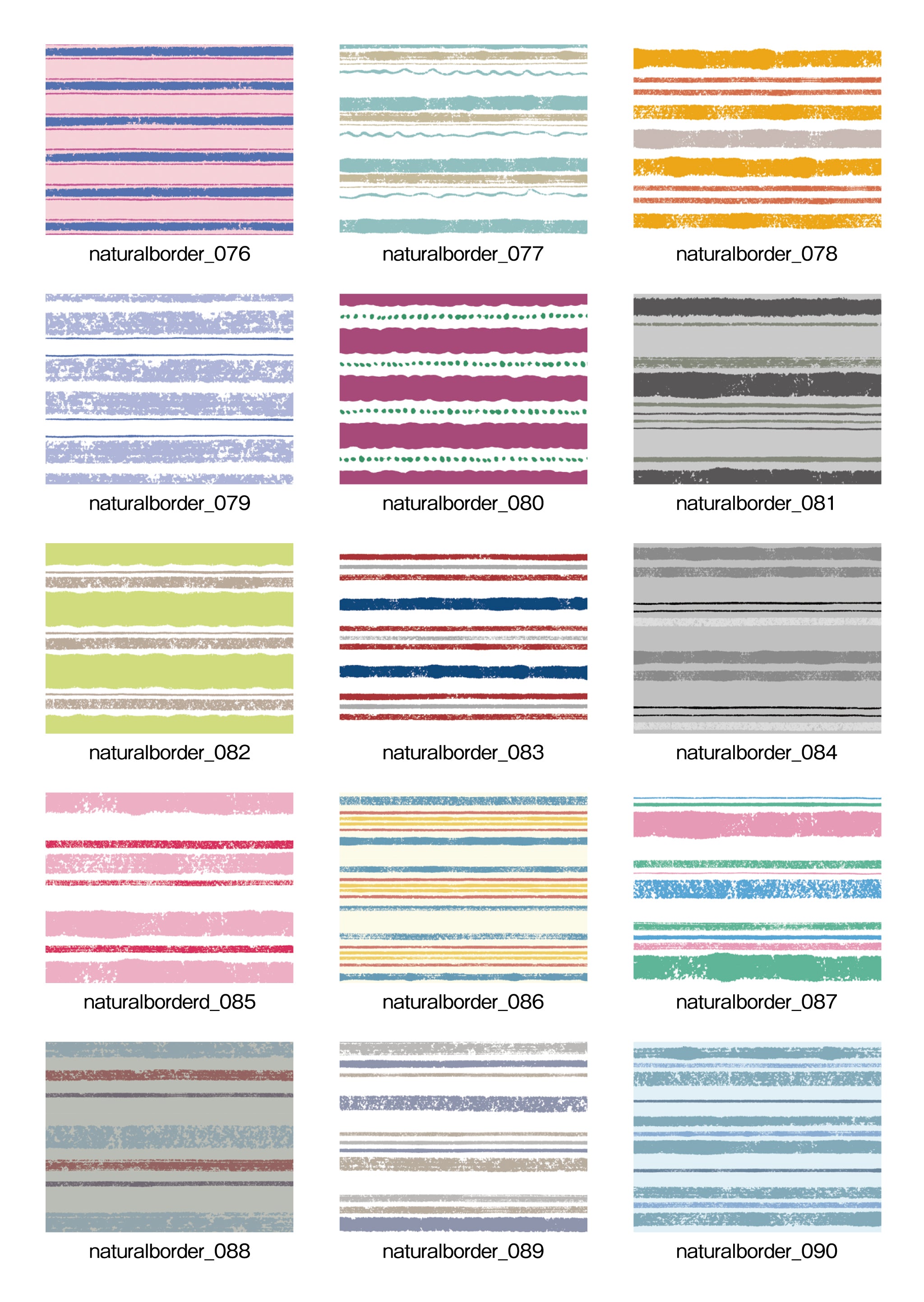 「Pattern Collection」9.Natural Border【ナチュラル ボーダー】