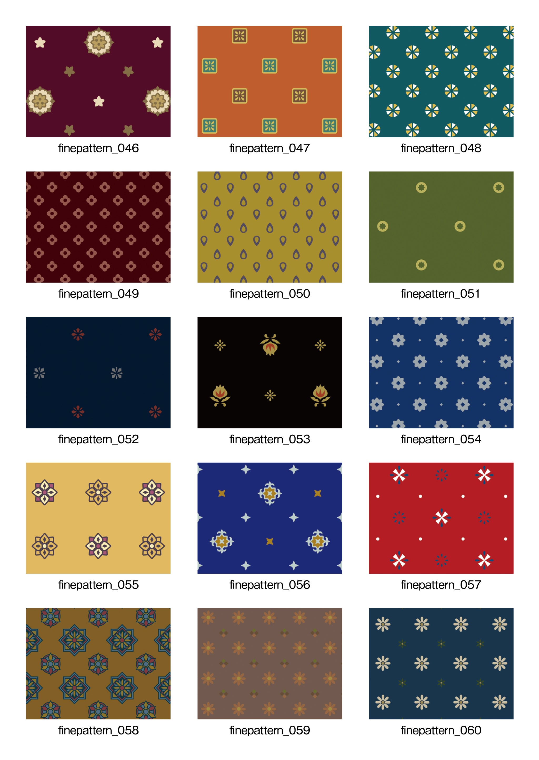 「Pattern Collection」10.Fine Pattern【小紋】