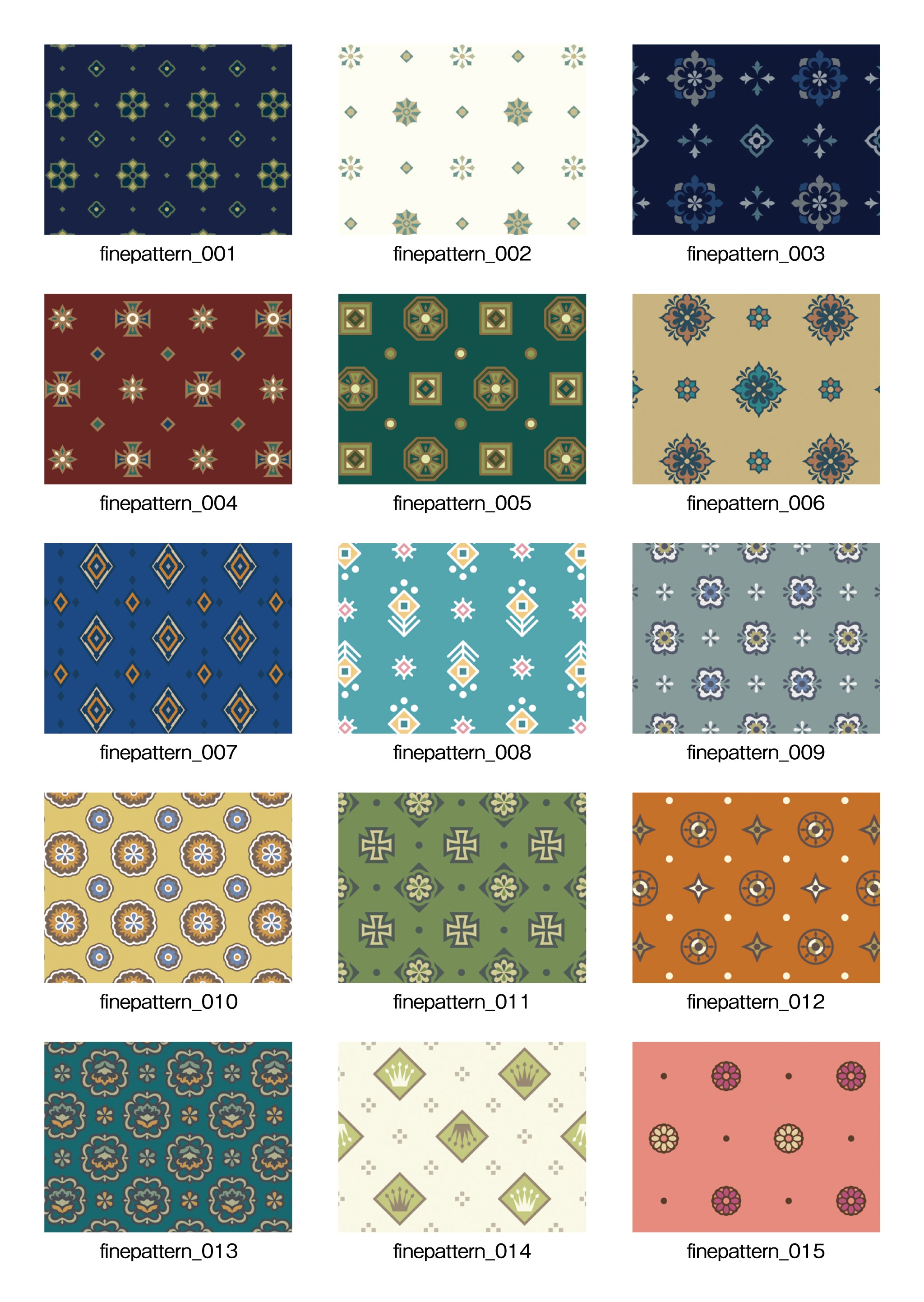 「Pattern Collection」10.Fine Pattern【小紋】